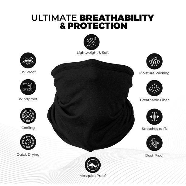 Écharpe tube noire à évacuation thermique - TUBESCARF
