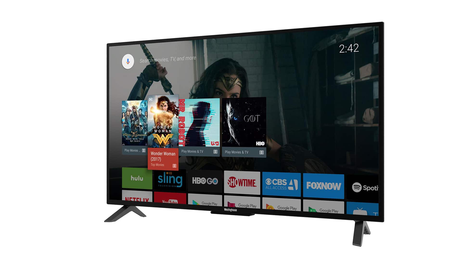 Téléviseur intelligent Android Ultra HD 4K WESTINGHOUSE de 55 po avec HDR - WG55UR4100 